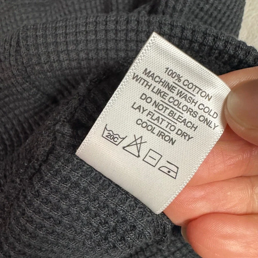 NWOT‎ American Giant Mens Summit Waffle Pullover Hoodie S Black